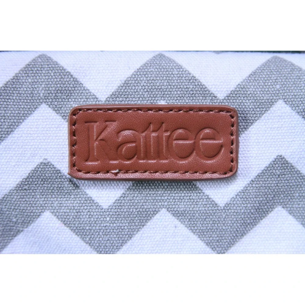 Kattee Gray Chevron Diaper Bag Tote Organizer Travel‎ Shoulder Bag